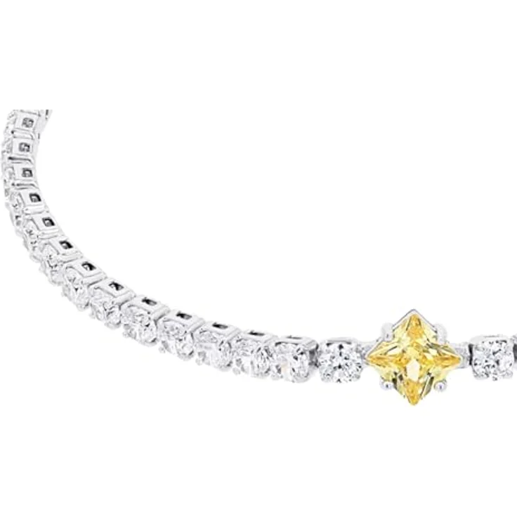 Amor Armband 925 Sterling Silber mit Zirkonia, 17+4 cm, Gold, in Schmuck Geschenk Box, 2039100 – Bild 3
