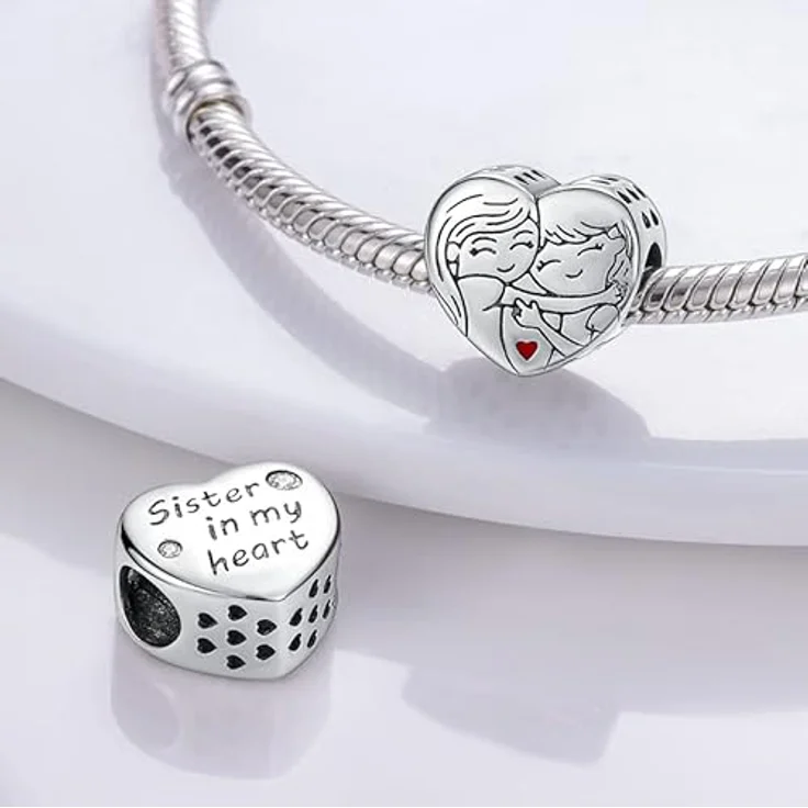 Pandach Charm Anhänger für Armband aus 925 Sterling Silber mit Zirkonia-Steinen, kompatibel mit europäischen Armbändern und Halsketten für Frauen und Mädchen – Bild 3