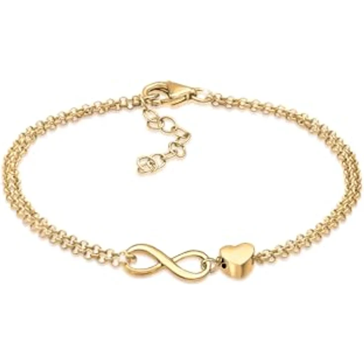 Elli Armband Damen Herz Liebe Unendlichkeit Infinity, 925 Sterling Silber, handgefertigt und anlaufgeschützt – Bild 1