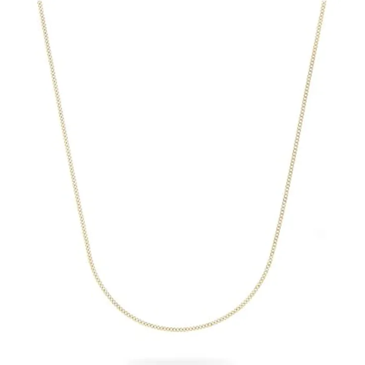 FAVS Damen-Halskette 375er Gelbgold und Weißgold, 40 cm, eleganter Schmuck