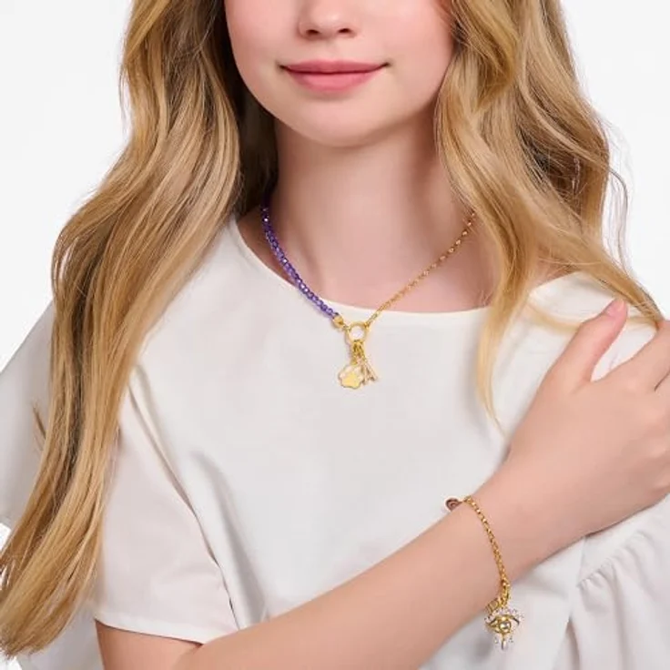 THOMAS SABO Damen Halskette Carrier, 45 cm mit Malachit Perlen, Gelbgold, KE2190-140 – Bild 2