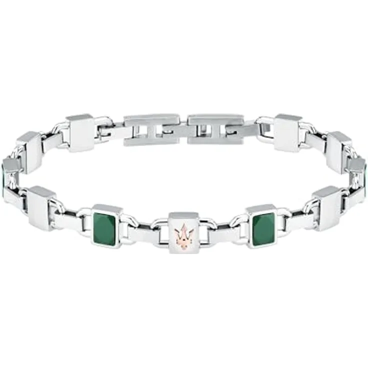Maserati Herrenarmband CERAMIC-Kollektion, aus Stahl und Keramik, 19 + 3 cm, mit Trident-Logo, elegantes Geschenk für Männer