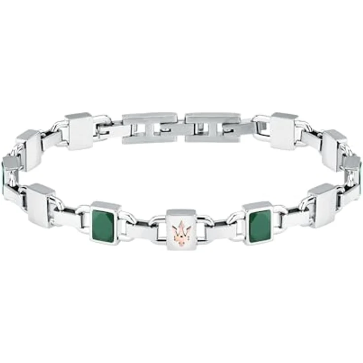 Maserati Herrenarmband CERAMIC-Kollektion, aus Stahl und Keramik, 19 + 3 cm, mit Trident-Logo, elegantes Geschenk für Männer – Bild 1
