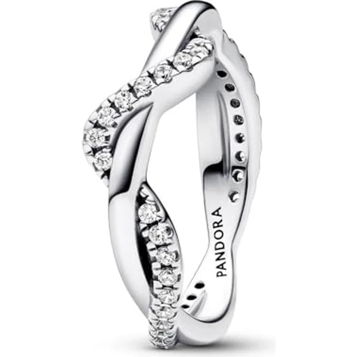 PANDORA Sterling Silver Damenring mit Cubic Zirconia Clear, Größe 50 – Bild 1