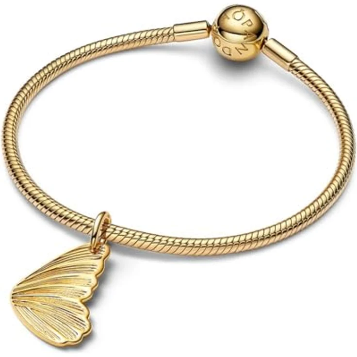 Pandora Kettenanhänger 364015C00, Schmetterlingsflügel aus 14k-vergoldeter Metalllegierung mit Gravurmöglichkeit – Bild 4