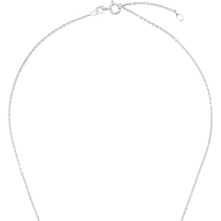 Amor Kette mit Anhänger, 925 Sterling Silber Damen Halsschmuck, Zirkonia synth., 42+3 cm, Silber, in Geschenk Box – Bild 3