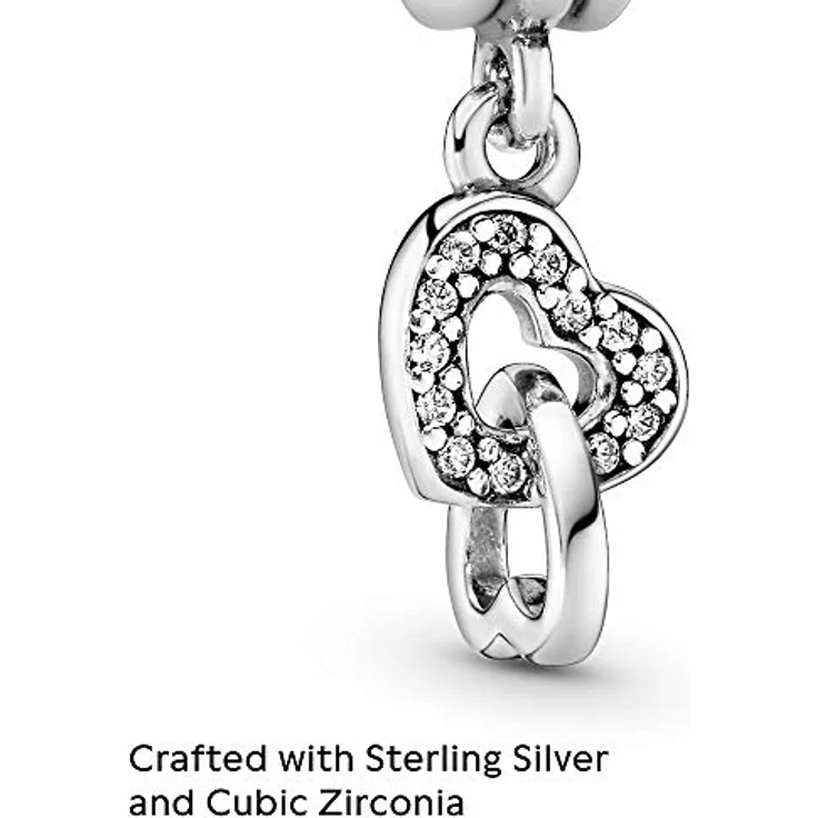 Pandora Bead Charm 925 Sterlingsilber mit Zirkonia, verschlungene Herzen, 791242CZ – Bild 3