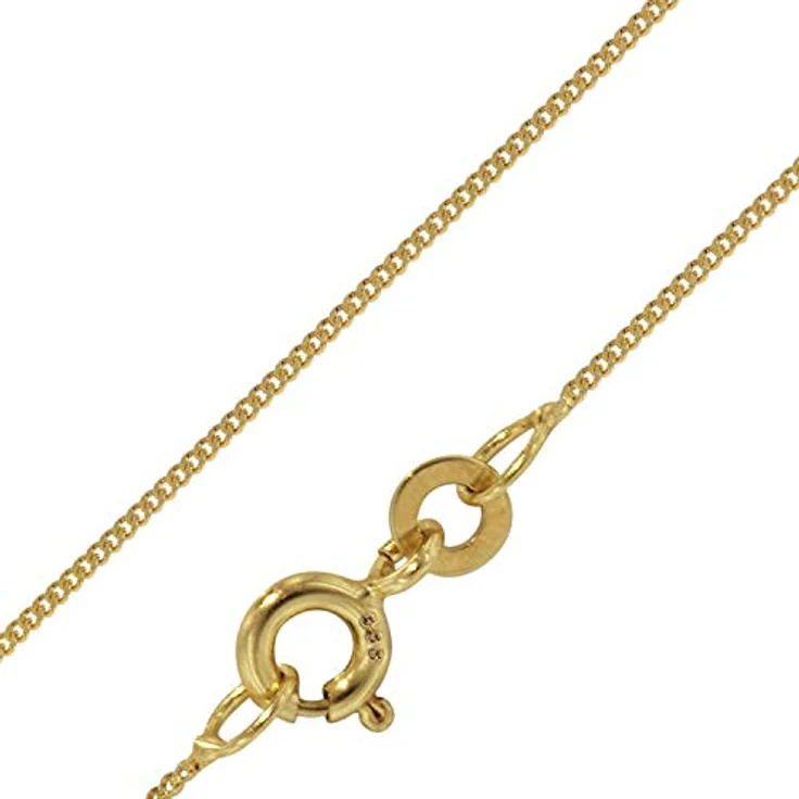 trendor Feine Panzerkette 333 Gold 0,8 mm, elegante Halskette in 36 cm, Geschenkidee aus Echtgold, Längen 38-60 cm – Bild 1