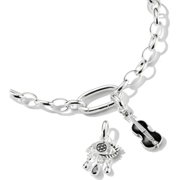 THOMAS SABO Charm-Einhänger Wednesday Tränendes Auge, Silber 925 mit schwarzen Zirkoniasteinen – Bild 3