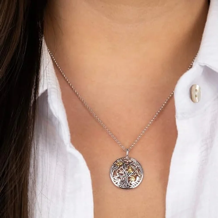Engelsrufer Damen Halskette Sterling Silber Lebensbaum Anhänger mit Karabinerverschluss, verstellbar in 3 Längen, nickelfrei, elegante Geschenkverpackung – Bild 2