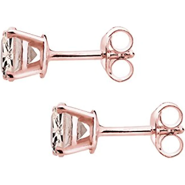 Elli Ohrstecker Damen Funkelnde Kristalle in 925 Sterling Silber Rosé Vergoldet, Handgefertigt und Anlaufgeschützt – Bild 4