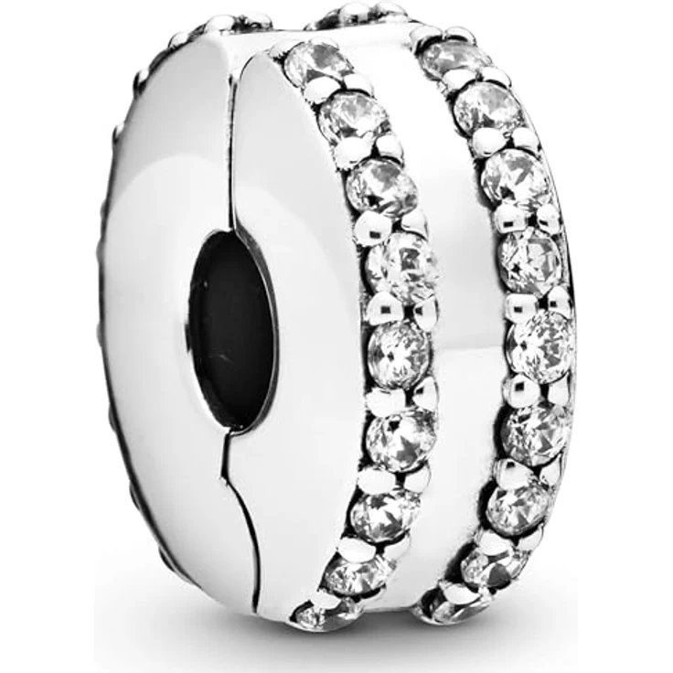 PANDORA Bead Charm 925, Clip-Charm aus Sterling-Silber mit Cubic Zirkonia und Silikonkern – Bild 2