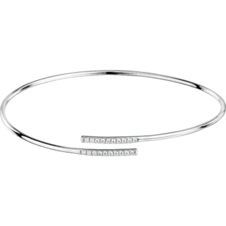 CHRIST Damen-Armreif 750er Weißgold mit 20 Diamanten, One Size – Bild 5