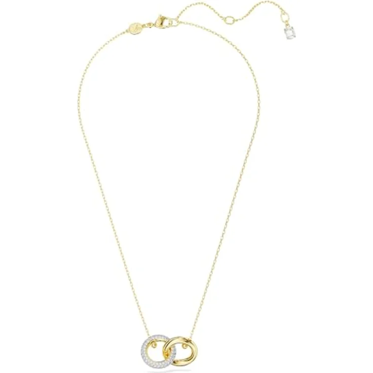Swarovski Dextera Anhänger, Vergoldete Damenhalskette mit Pavé Swarovski Kristallen und Zirkonia – Bild 2