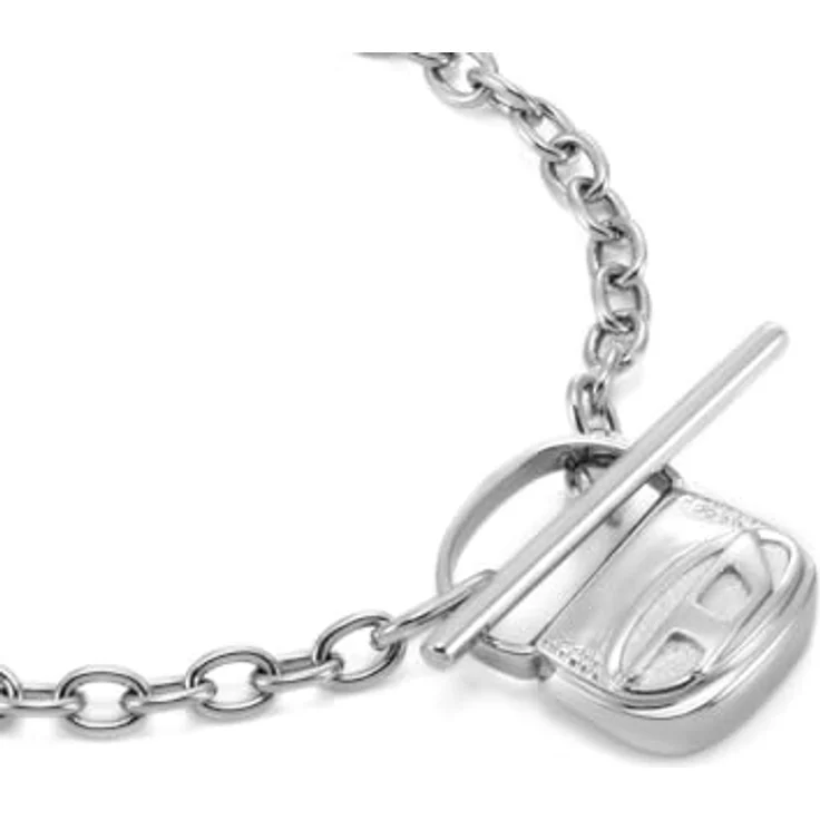 Diesel Herren-Armband Sonic Silber, Edelstahl mit poliertem Finish und Knebelverschluss – Bild 3