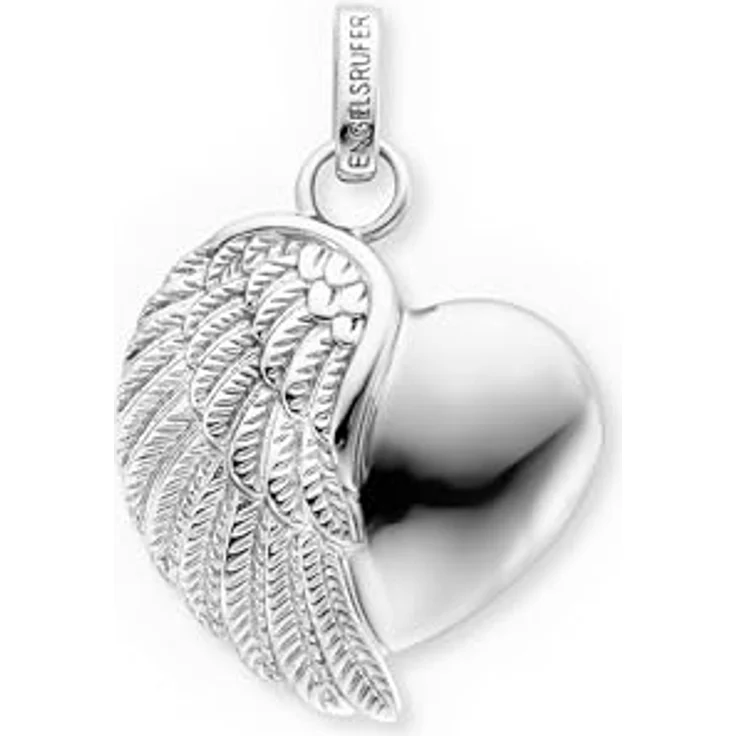 Engelsrufer Damen Herzflügel Anhänger für Halskette, 925 Sterling Silber, nickelfrei, Ösenverschluss, filigran, rhodiniert – Bild 1