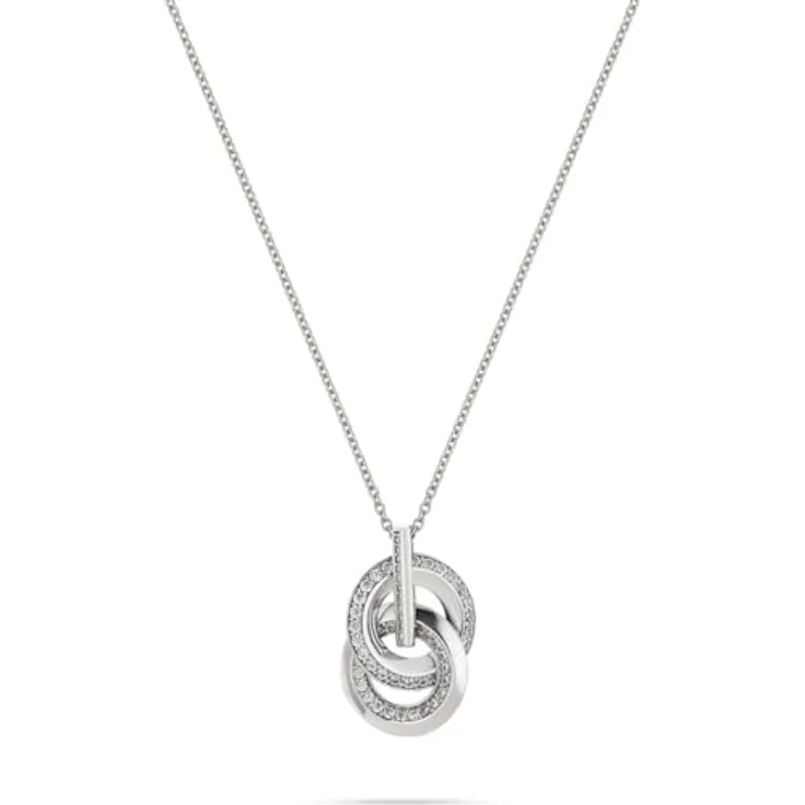 JETTE Damen-Kette, 925er Silber mit recyceltem Zirkonia, One Size