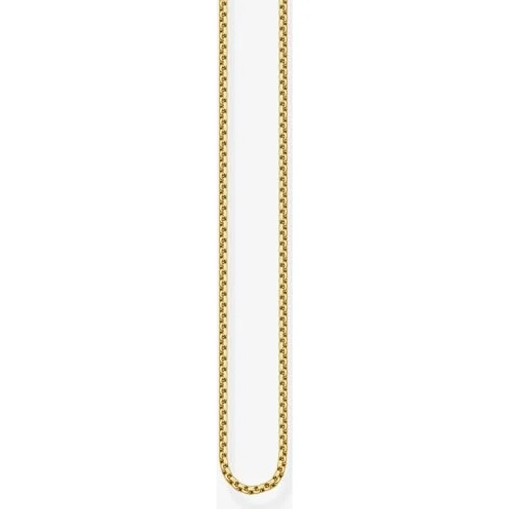 THOMAS SABO Venezianerkette vergoldet aus recyceltem Silber, 45-50 cm, Unisex-Halskette – Bild 1