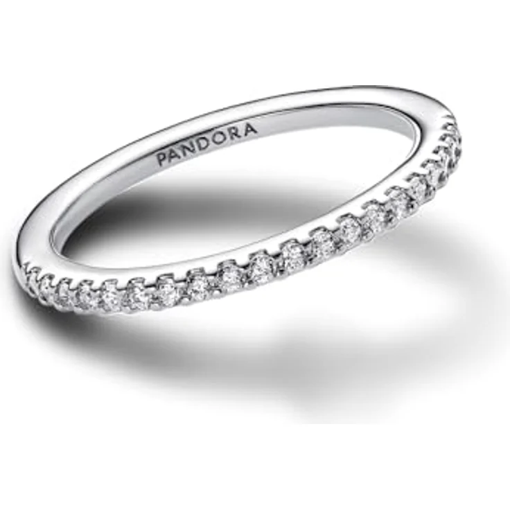 PANDORA Sterling Silver Cubic Zirconia Clear Ring, Stackable Damenring – Bild 3