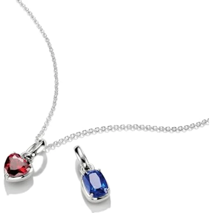 THOMAS SABO Connect Charm Pendant Birthstone Collection, 925 Sterling Silber mit Geburtsstein für Juli und Monat Gravur – Bild 2