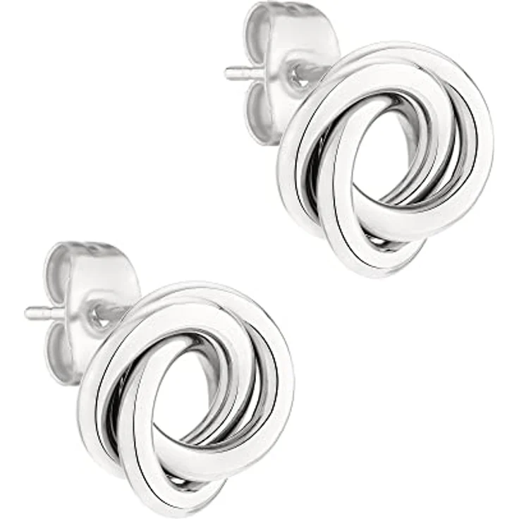Liebeskind Berlin Ohrstecker LJ-1048-E-12, Edelstahl in Silber, 1,2 cm Länge mit coolem und glamourösem Design – Bild 1
