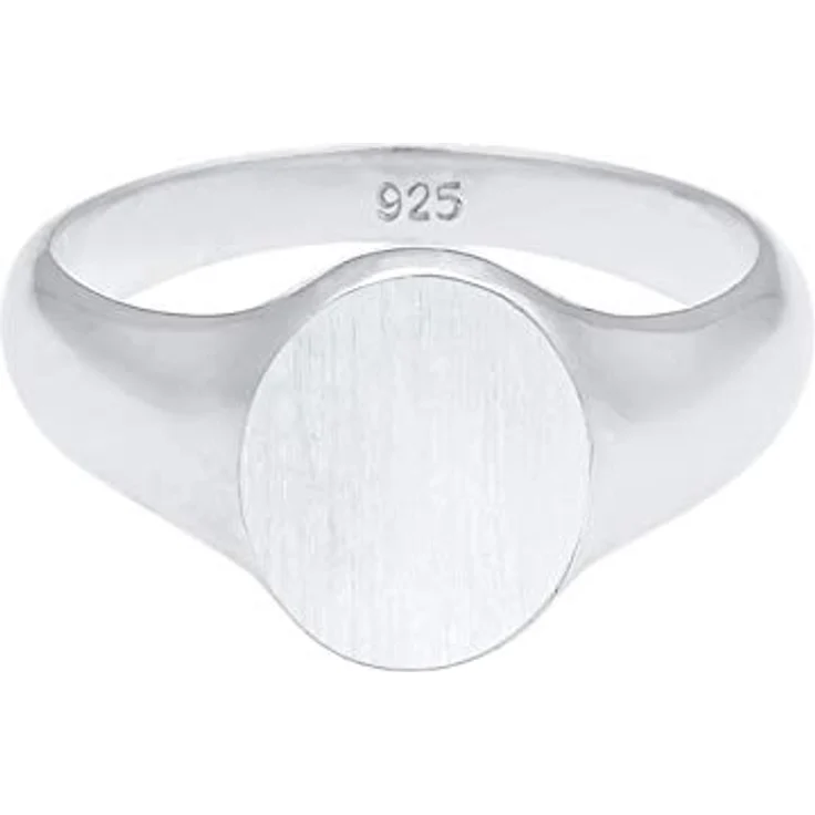 Kuzzoi Siegelring Herrenring oval matt, massiv 12 mm breit, 925 Sterling Silber, Ringgröße 62, poliert – Bild 2