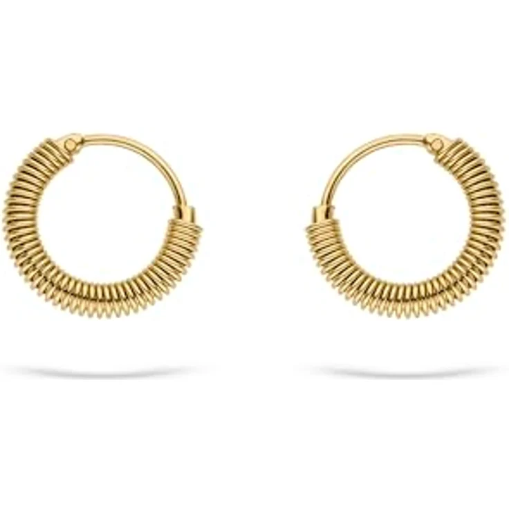 LIEBESKIND BERLIN Twist Creole, Edelstahl IP Gold, 1,7 cm, Scharnierverschluss, wasserfest & hautfreundlich – Bild 3