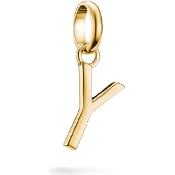 Thomas Sabo Charm Club Connect Charm-Anhänger Buchstabe Y, 18k Vergoldung, recyceltes 925 Silber, vielseitig einsetzbar – Bild 1