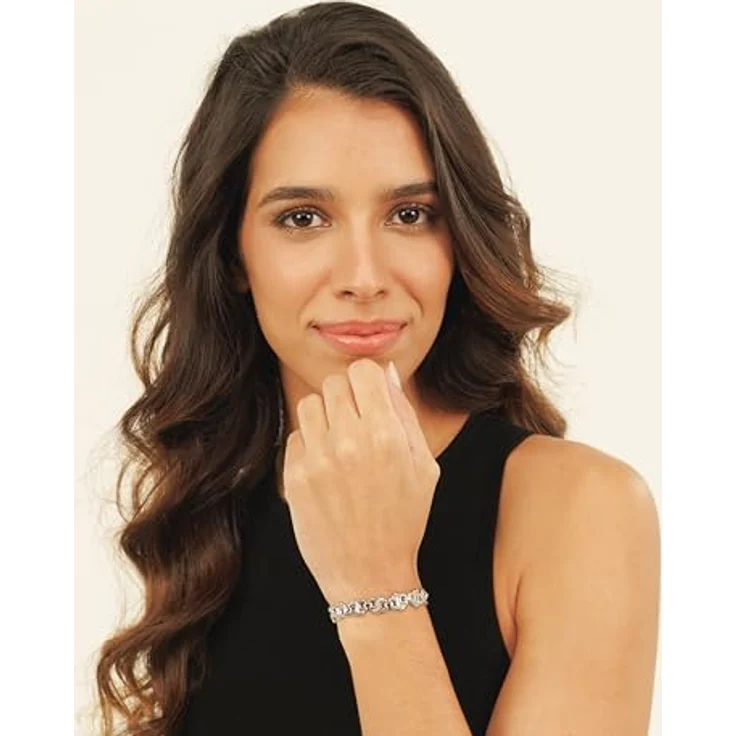 BOSS DOUBLE B STRAND Damen-Armband aus Edelstahl mit Doppel-B Charms, 172 mm lang, Klappverschluss mit graviertem Logo – Bild 4