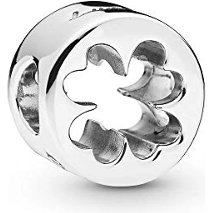 Pandora Anhänger Openwork Kleeblatt, 925 Sterling-Silber Charm für individuelles Armband oder Halskette