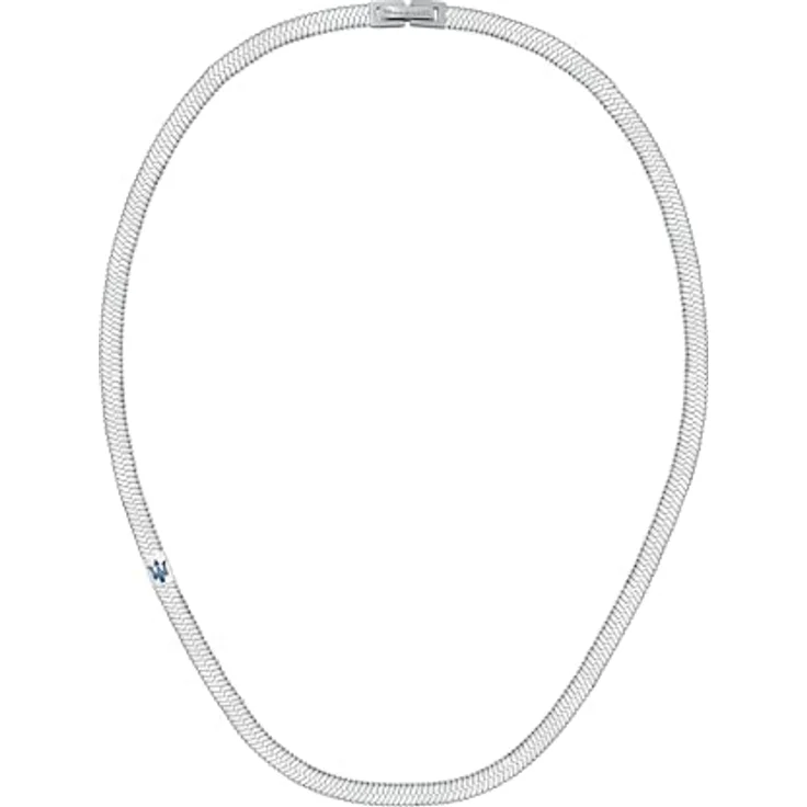 Maserati Iconic Herren Halskette, Stahl mit blauem IP-Beschichtung, 55 cm mit Clip-Verschluss – Bild 2