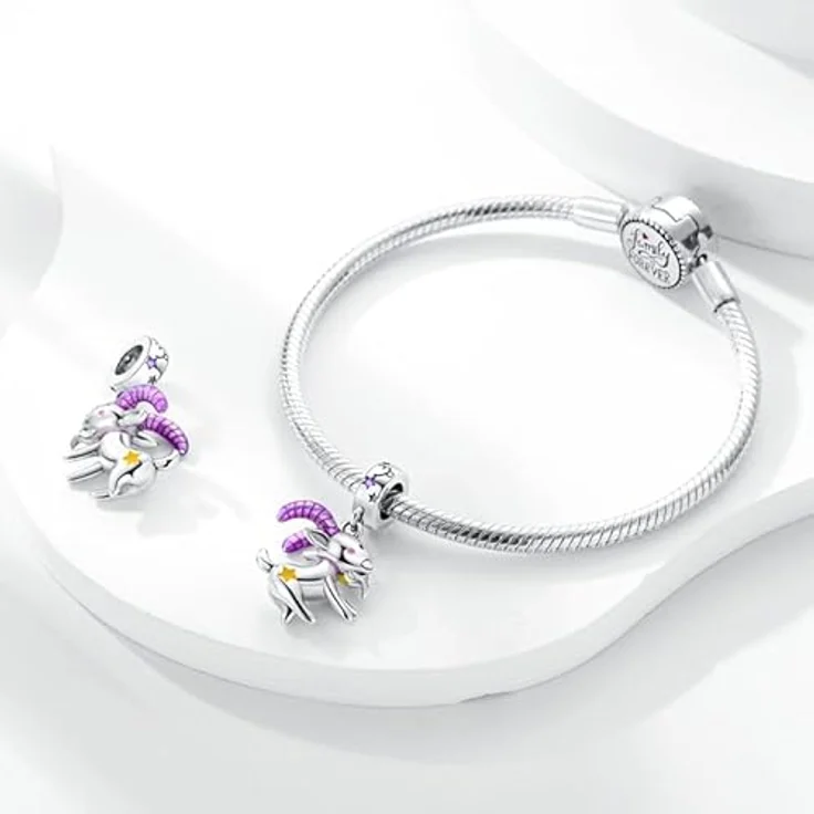Pandach Charm Anhänger Sternzeichen 925 Sterling Silber, 12 Sternbilder Beads für Pandora Armband und Halskette – Bild 3