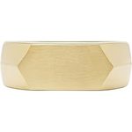 FOSSIL Herren-Edelstahlband Ring, goldfarben mit schwarzem Finish, poliert