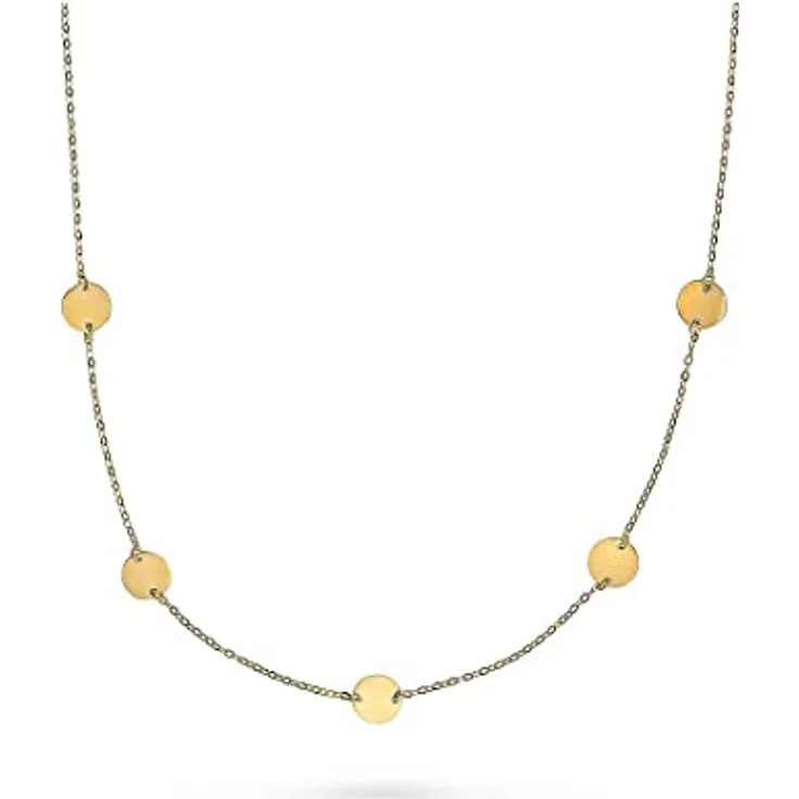 CHRIST Damen-Halskette Collier aus 375er Gelbgold, 45 cm mit 2 cm Verlängerung, elegant in Geschenkbox