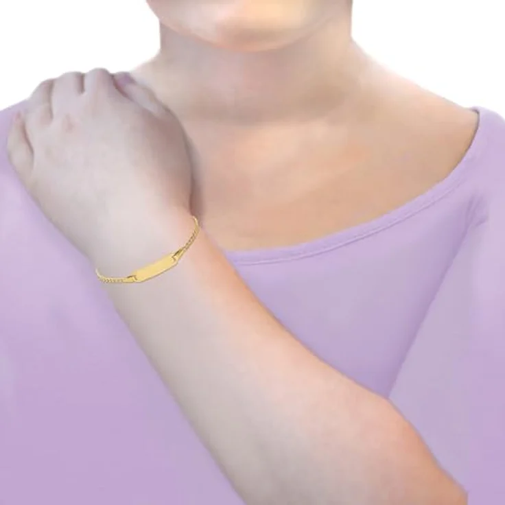 Amor Ident-Armband, 375er Gold, längenverstellbar, personalisierbar für Kinder – Bild 2