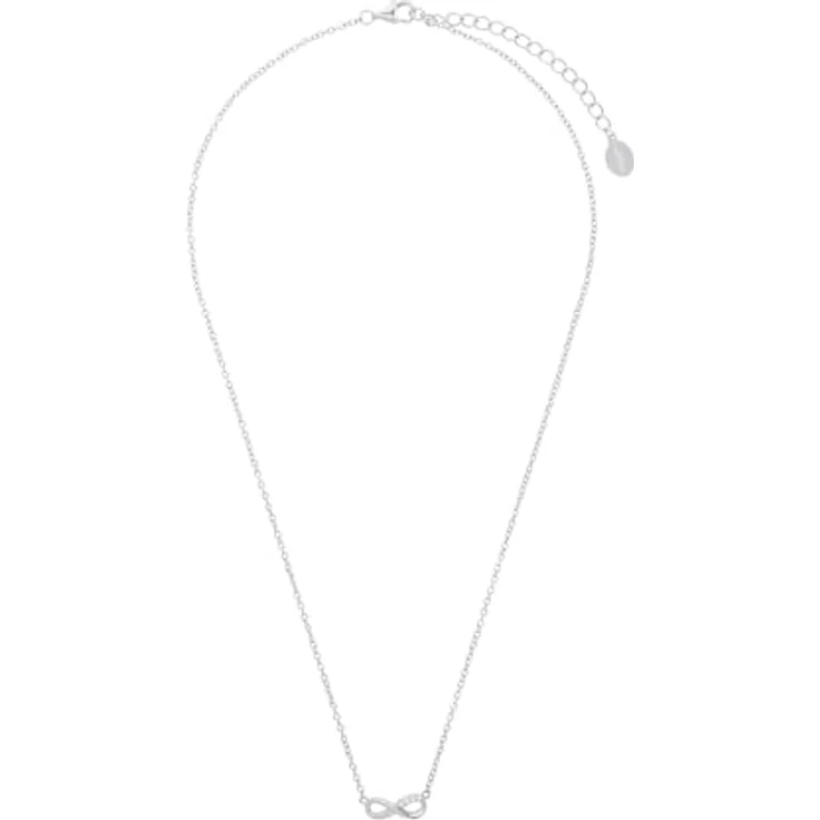s.Oliver Damen-Halskette mit Infinity Anhänger, Zirkonia in 925 Sterling Silber, rhodiniert, 40-45 cm verstellbar – Bild 2