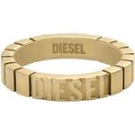 DIESEL Men's Stainless Steel Band Ring, Gold-Edelstahl, Breite 0.45cm, Combo-Finish