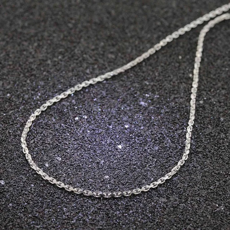 trendor Kette ohne Anhänger 51122, Ankerkette aus 925 Silber mit diamantierten Gliedern, 1,6 mm, für Herren, Made in Germany