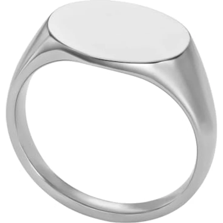 Fossil Unisex Ring JF047740408, Edelstahl silber, poliert, Größen 5-12 – Bild 5