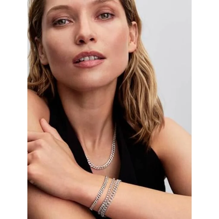 PANDORA Timeless Cuban-Kettenarmband aus Sterling Silber, hochglanzpoliert, Größe: 18cm, 594367C00-18 – Bild 4