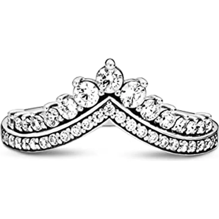 PANDORA Damen-Motivring Princess Wish, 925 Sterlingsilber, Größe 52 (16.6), verziert mit Zirkonia Steinchen – Bild 2