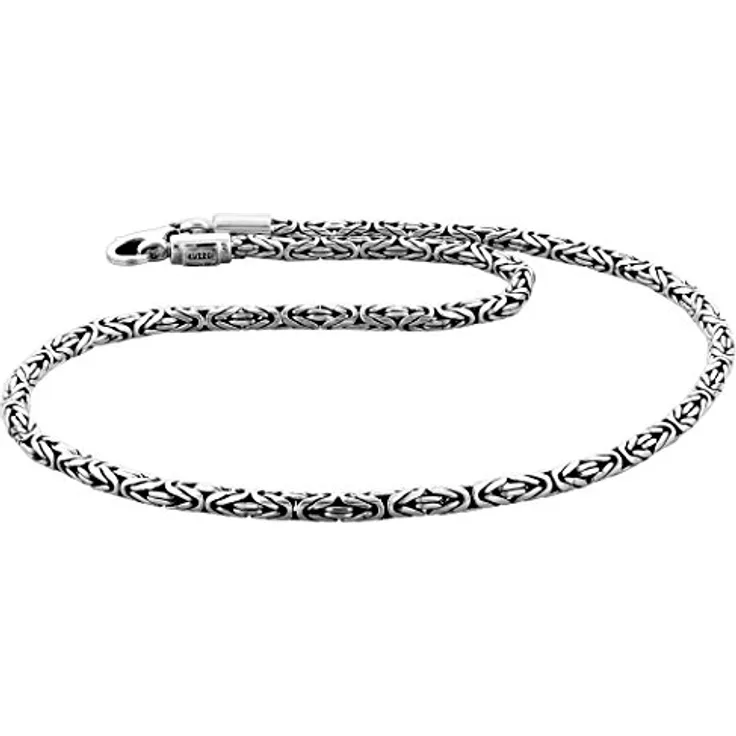 Kuzzoi Herren Königskette, Massiv 925 Silber, glänzende Gliederung mit Karabiner-Verschluss, robustes Design
