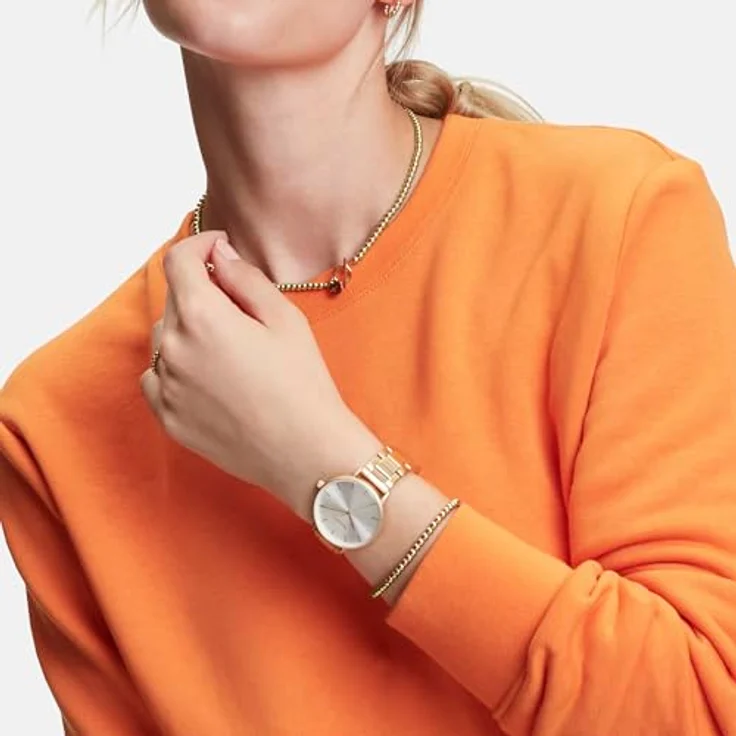 Tamaris Armband TJ-0137-B-17, Kugelkette aus Edelstahl IP Gold, 18-20 cm mit Knebelverschluss – Bild 3