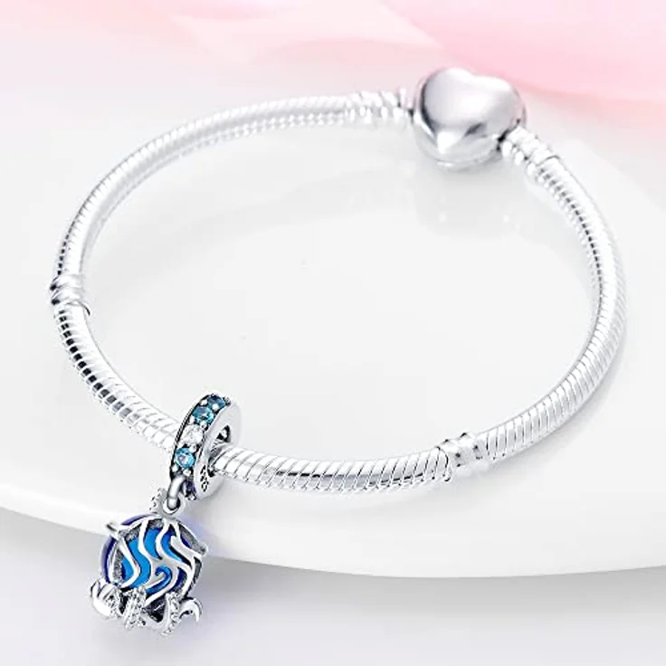 Pandach Charm Anhänger für Damen aus 925 Sterling Silber mit Zirkonia, kompatibel mit europäischen Armbändern und Halsketten, romantisches Geschenk für Frauen und Mädchen C17 – Bild 3