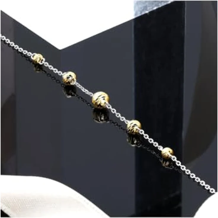 CHRIST Armband 89084628, Bicolor Armschmuck aus 925er Silber mit vergoldeten Anhängern, anpassbar in der Weite – Bild 2