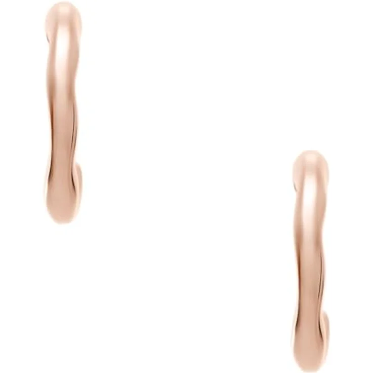 Skagen Stak Damen-Ohrringe, Edelstahl Clips mit Roségoldfarbener Oberfläche und Stein, 6.6x6.6x2.5 cm – Bild 2
