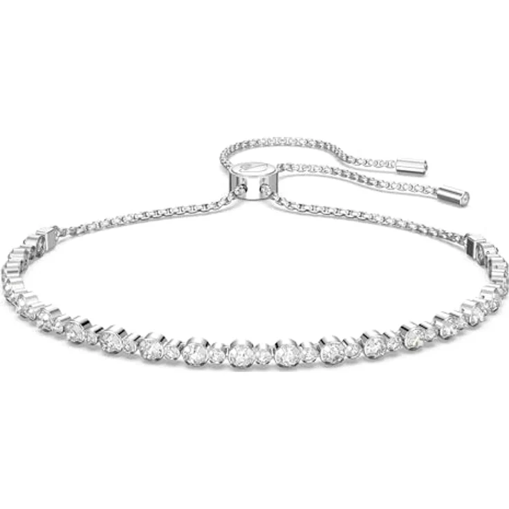 Swarovski Subtle Trilogy Armband, Weiss, Rhodiniert, Damenarmband mit Swarovski Kristallen, 11-22 cm Länge – Bild 1
