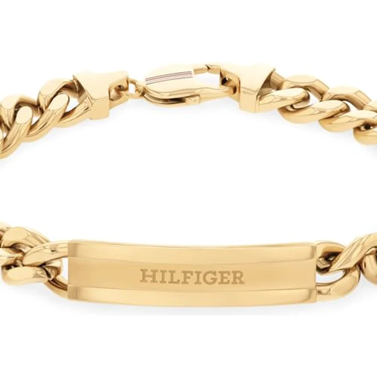 Tommy Hilfiger Jewelry Gliederarmband für Herren, vergoldetes Edelstahl mit Karabinerverschluss, 190 mm, Gelbgold - 2790580 – Bild 2