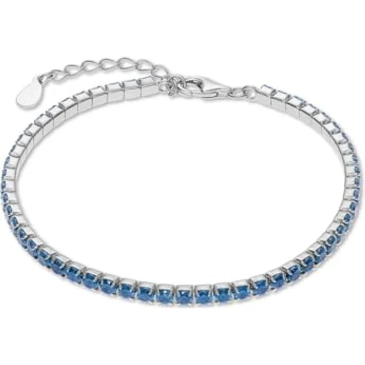 CHRIST Damen-Armband 925er Silber, recycelte Zirkonia, blau, One Size – Bild 1