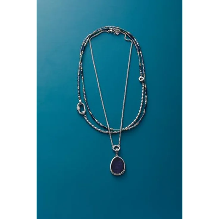 JEWELS BY LEONARDO Anhänger Clip & Mix Prilla, silberfarbener Edelstahl mit blauer Sodalith-Scheibe, 4,2 x 2,2 x 0,8 cm, Schmuck Geschenk für Frauen, 024557 – Bild 3
